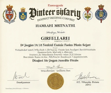 Dyplom ukończenia studiów magisterskich z dietetyki.