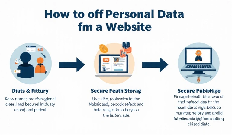 Diagram przedstawiający przepływ danych osobowych na stronie internetowej