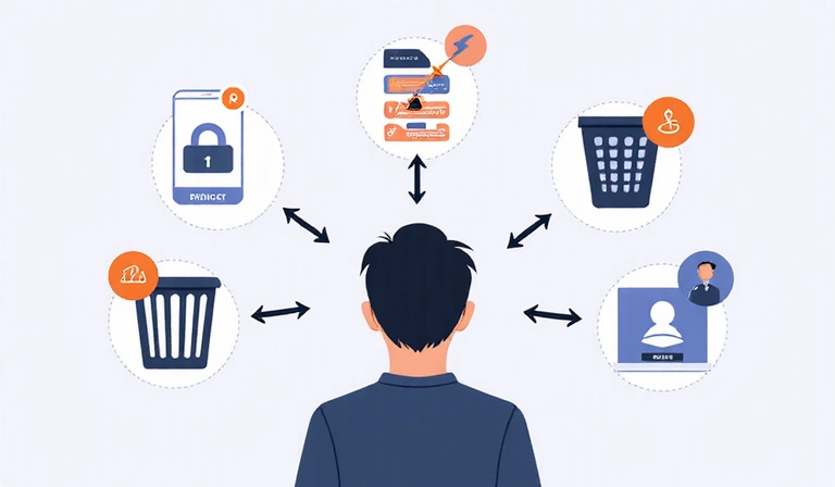 Ilustracja przedstawiająca prawa użytkownika w kontekście danych osobowych