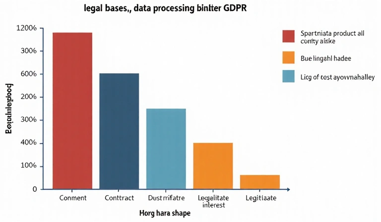 Wykres przedstawiający podstawy prawne przetwarzania danych osobowych