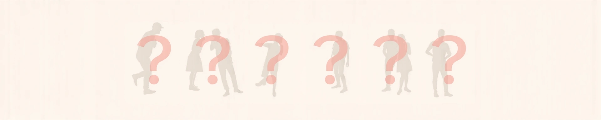 Ilustracja przedstawiająca znak zapytania i ludzi dyskutujących, symbolizująca często zadawane pytania.