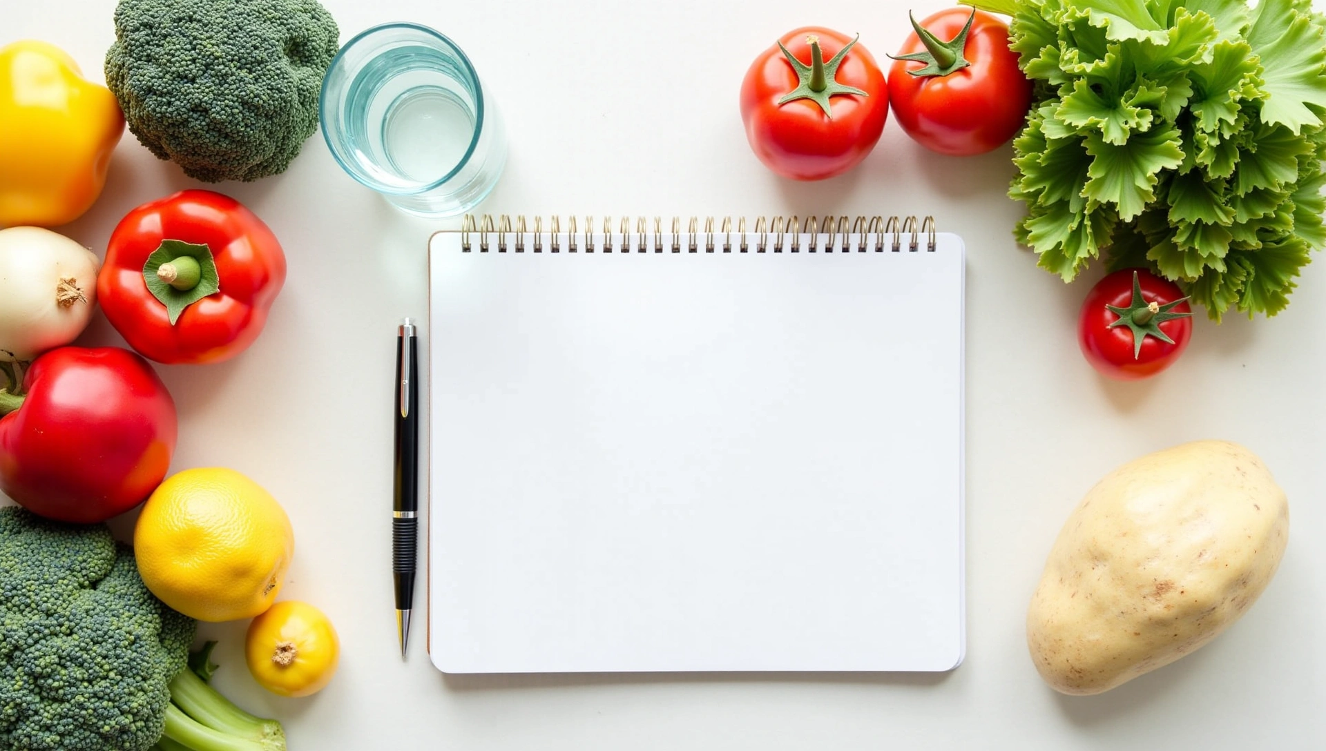 Zdjęcie tła z elementami zdrowego stylu życia i odżywiania